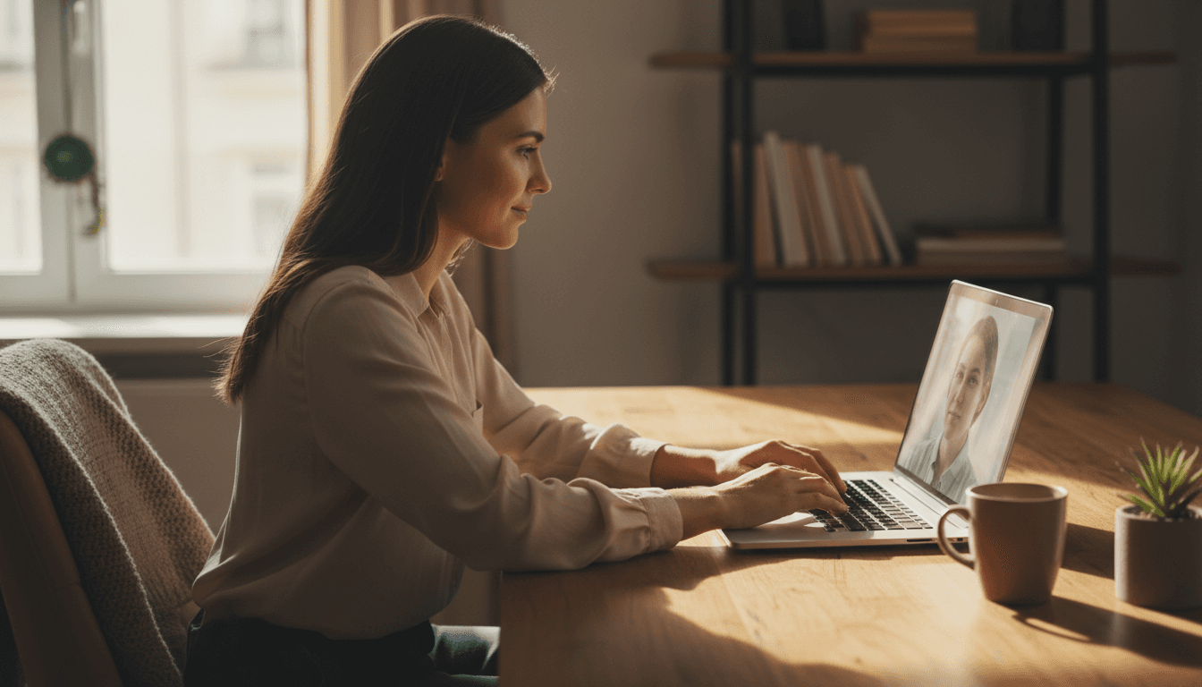 Person video calling during a focused work session